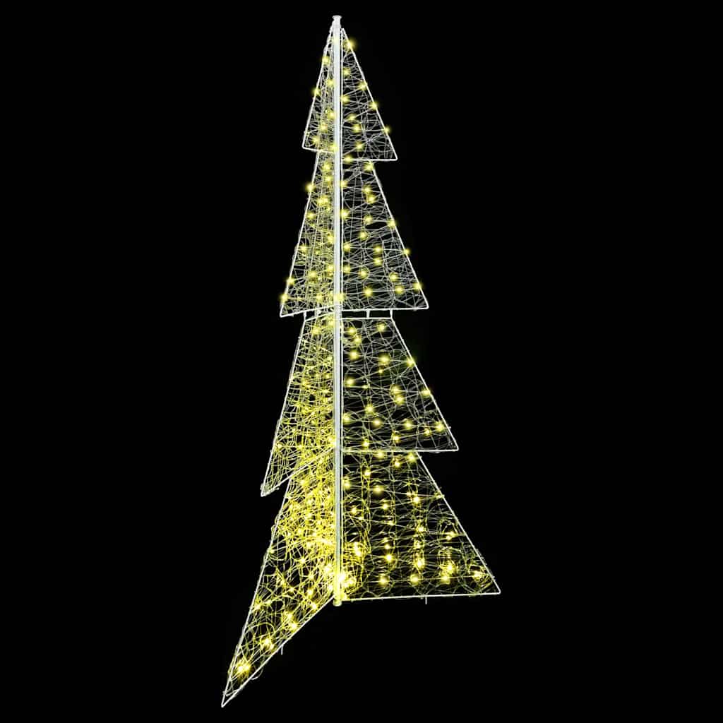 Weihnachtsbaum 240 LEDs Warmes Weiß 180 cm Acryl