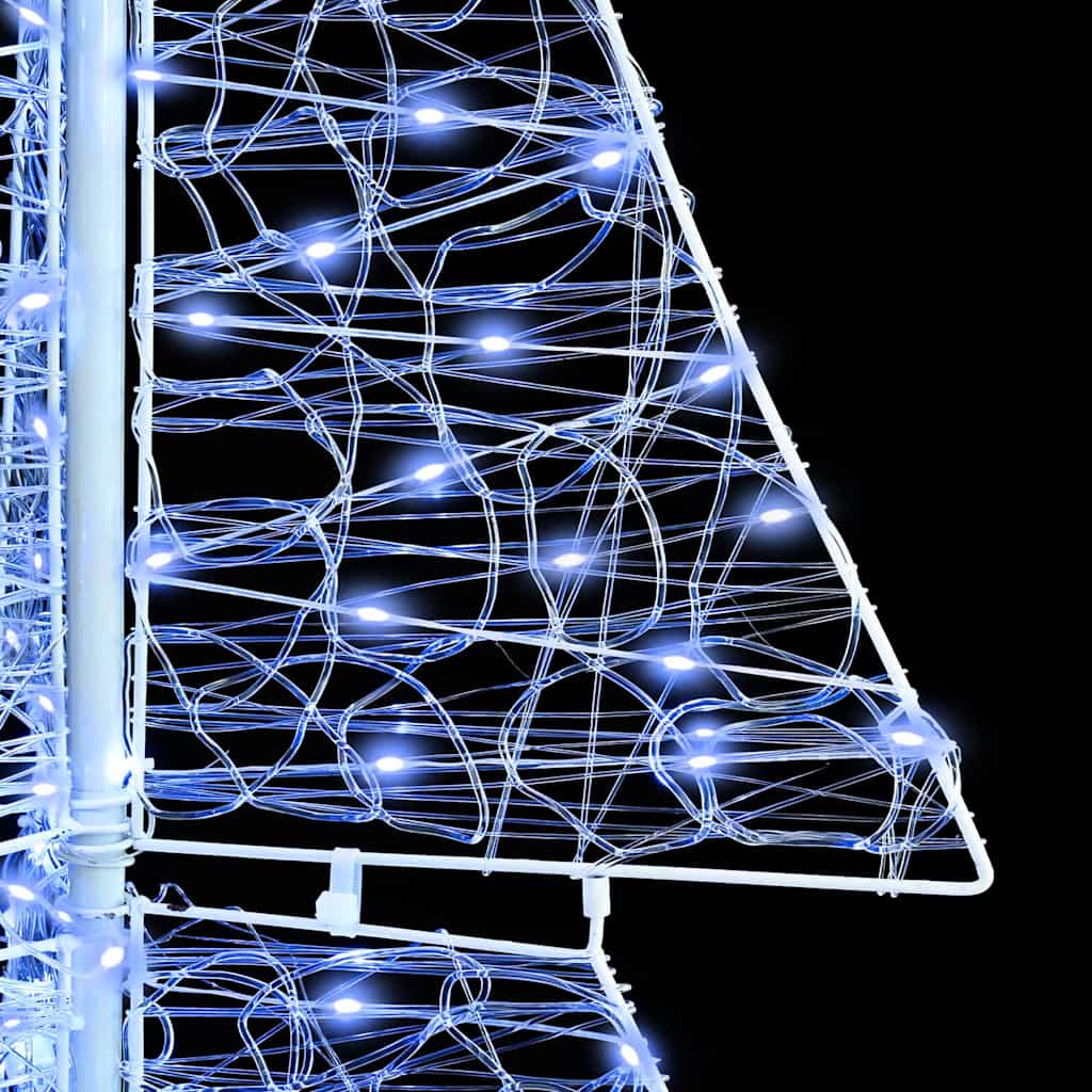 Weihnachtsbaum 240 LEDs Kaltweiß 180 cm Acryl