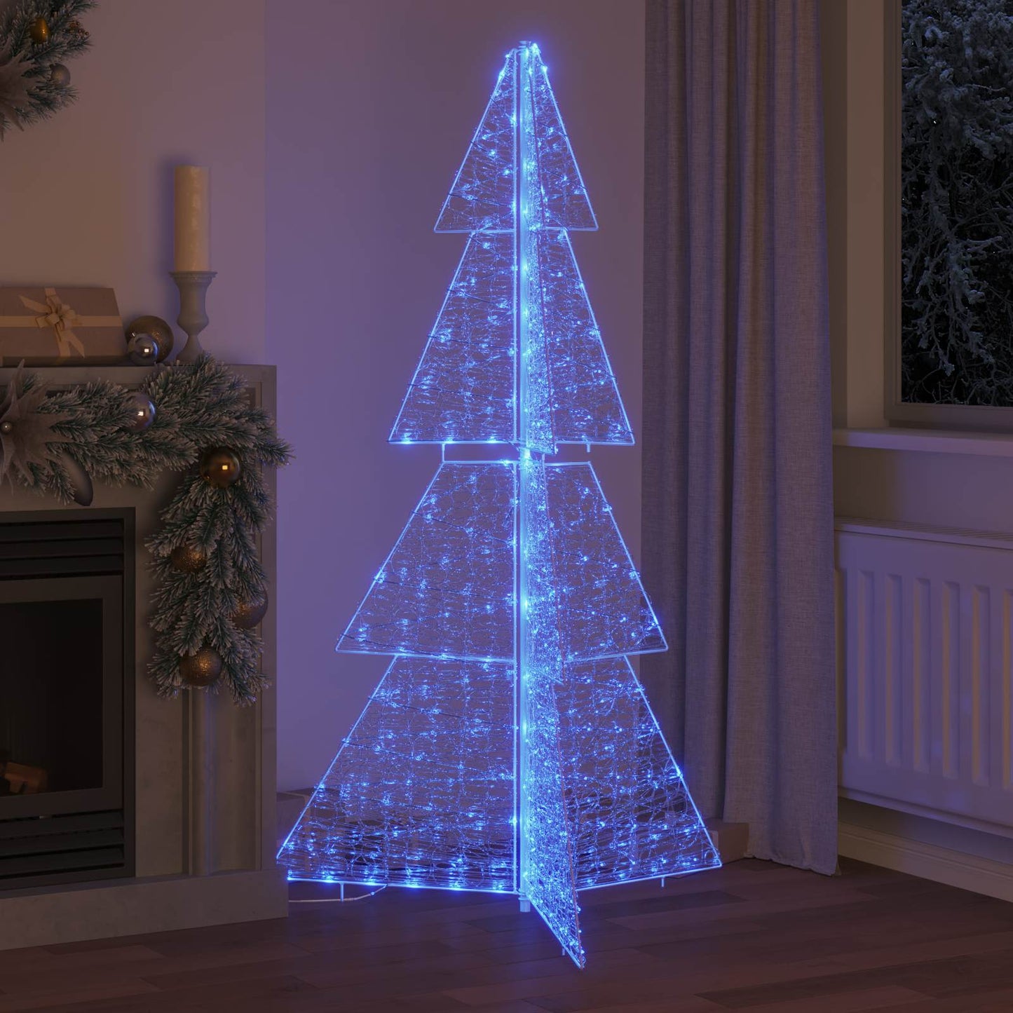 Weihnachtsbaum 240 LEDs Blau 180 cm Acryl
