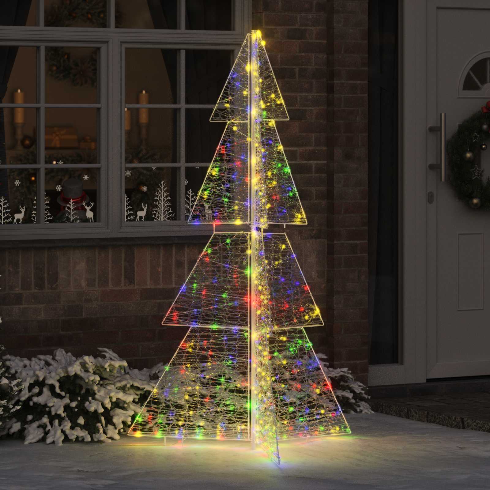 Weihnachtsbaum 240 LEDs Mehrfarbig 180 cm Acryl