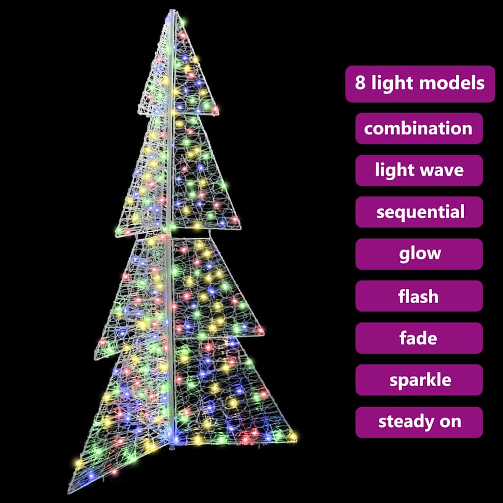Weihnachtsbaum 240 LEDs Mehrfarbig 180 cm Acryl