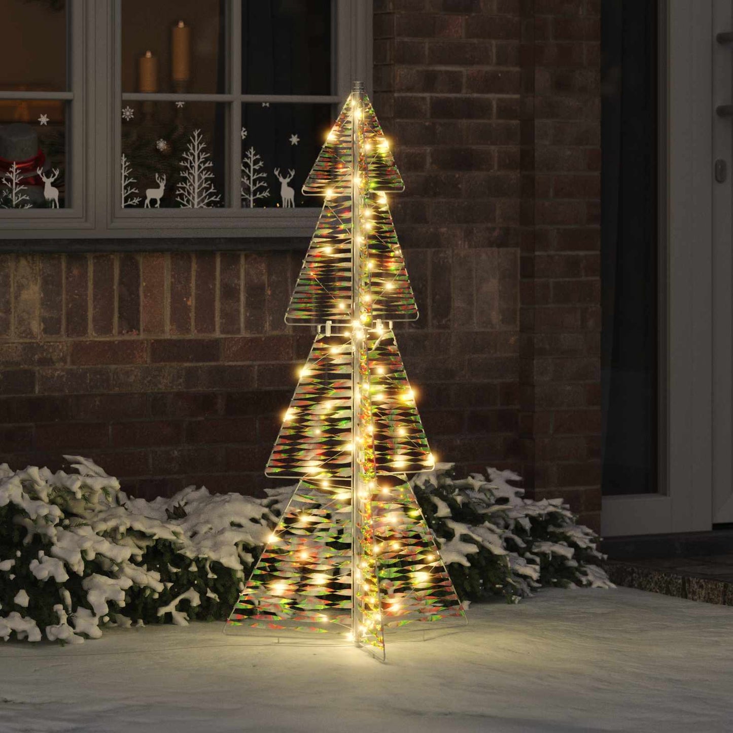 Weihnachtsbaum 100 LEDs Warmes Weiß 120 cm PET