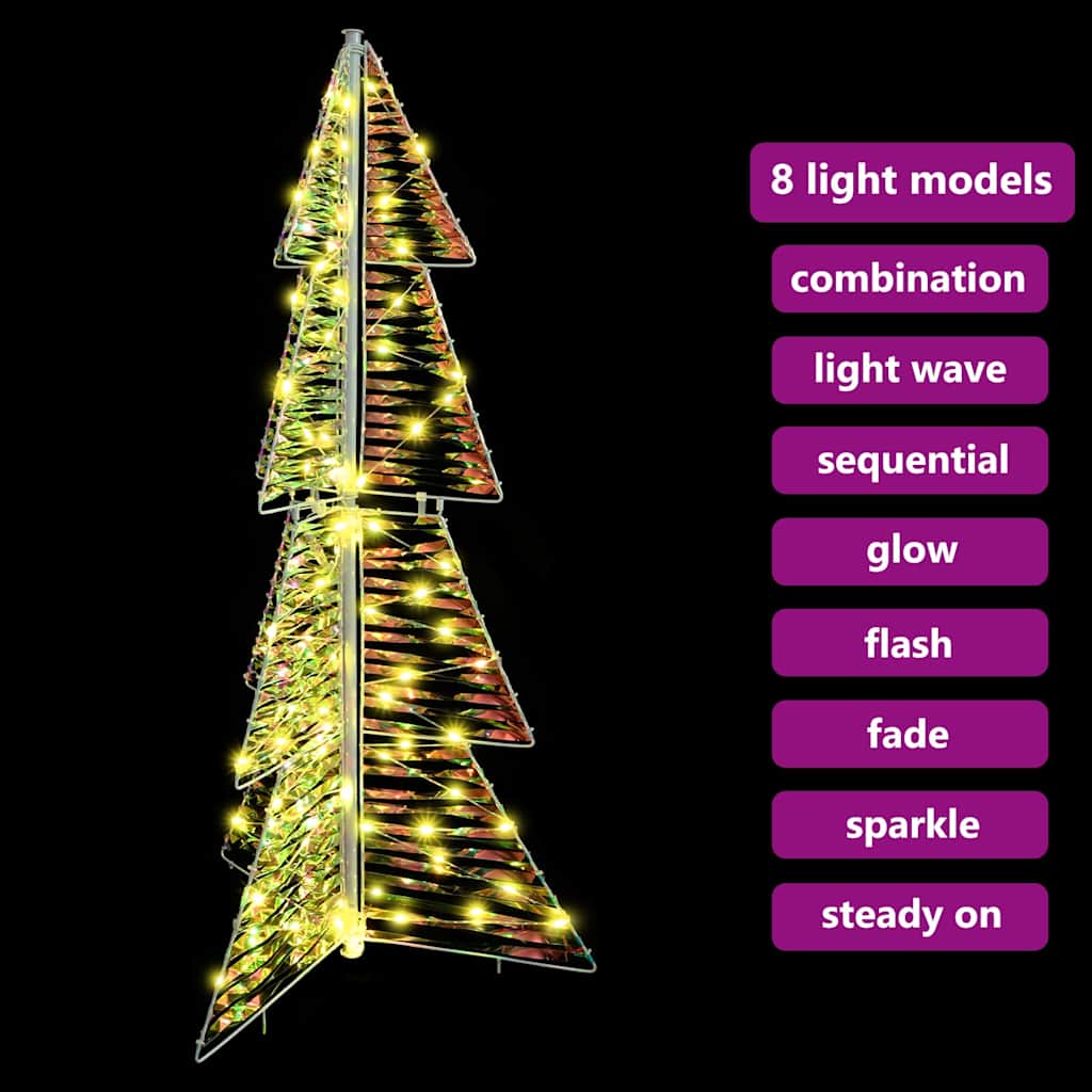 Weihnachtsbaum 100 LEDs Warmes Weiß 120 cm PET