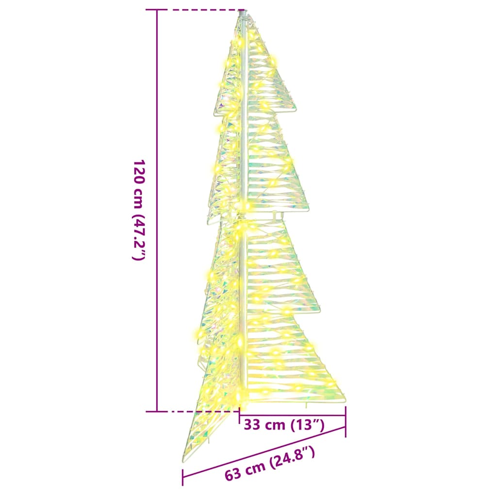 Weihnachtsbaum 100 LEDs Warmes Weiß 120 cm PET