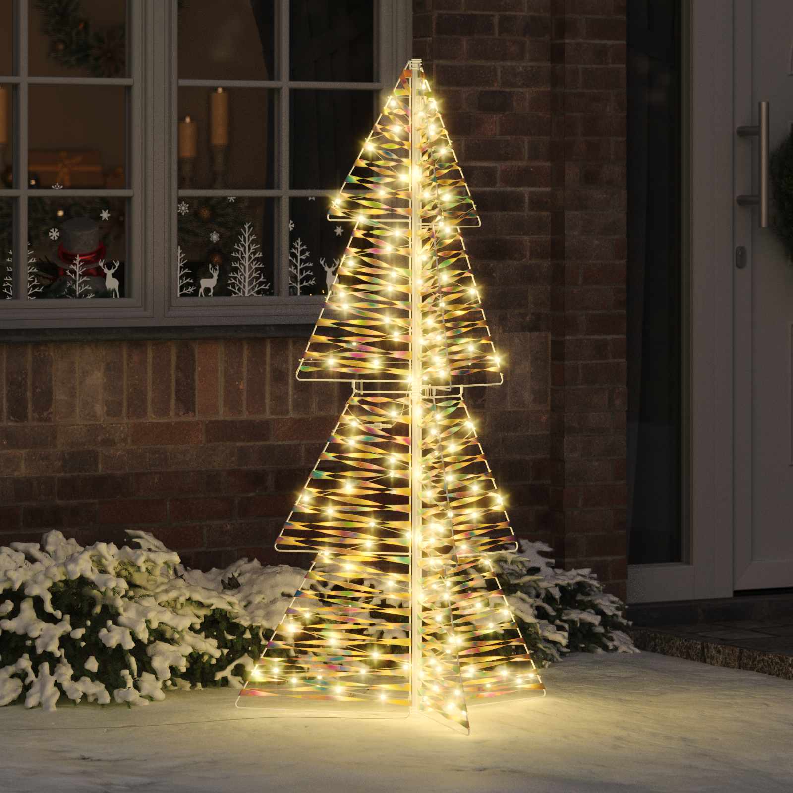 Weihnachtsbaum 160 LEDs Warmes Weiß 150 cm PET