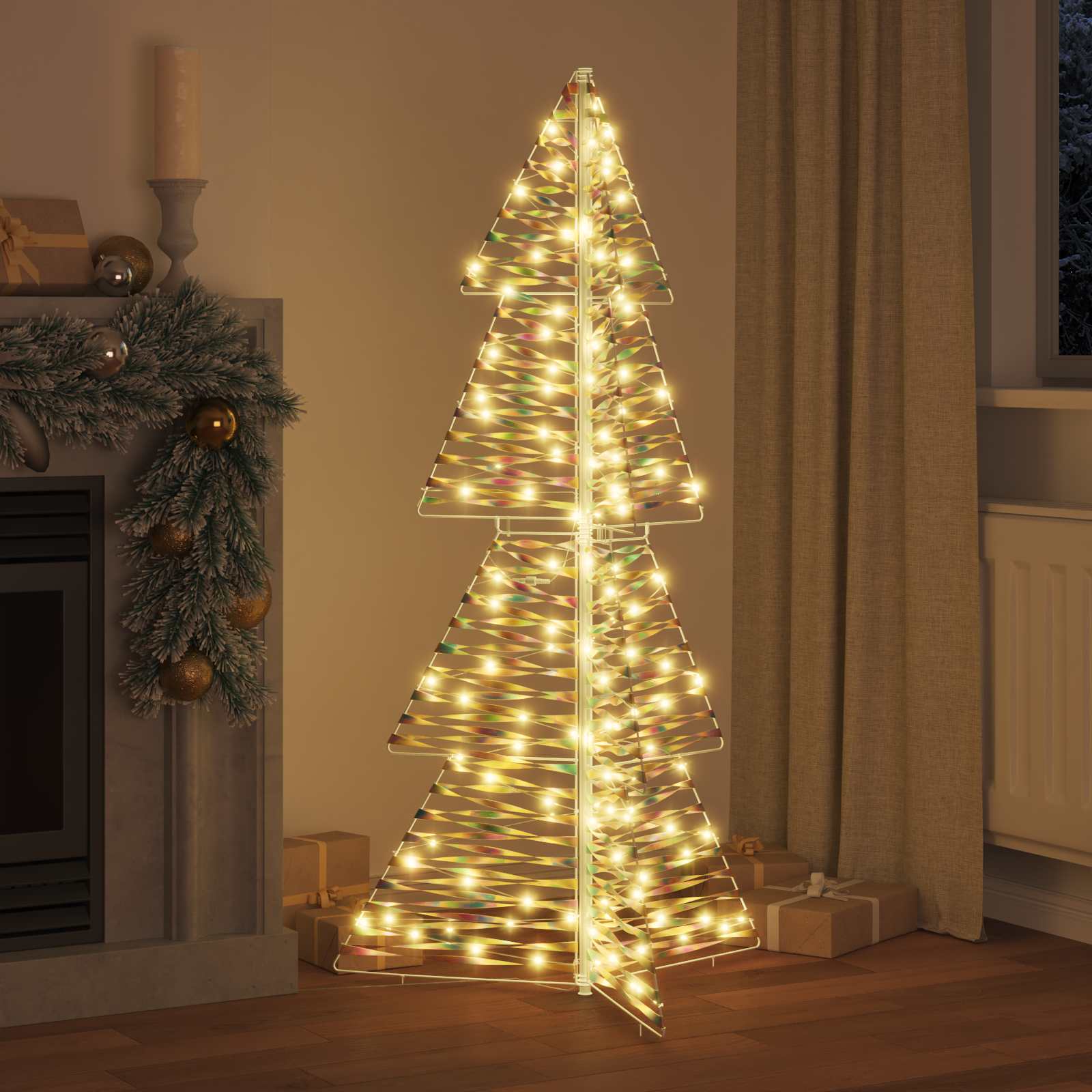 Weihnachtsbaum 160 LEDs Warmes Weiß 150 cm PET