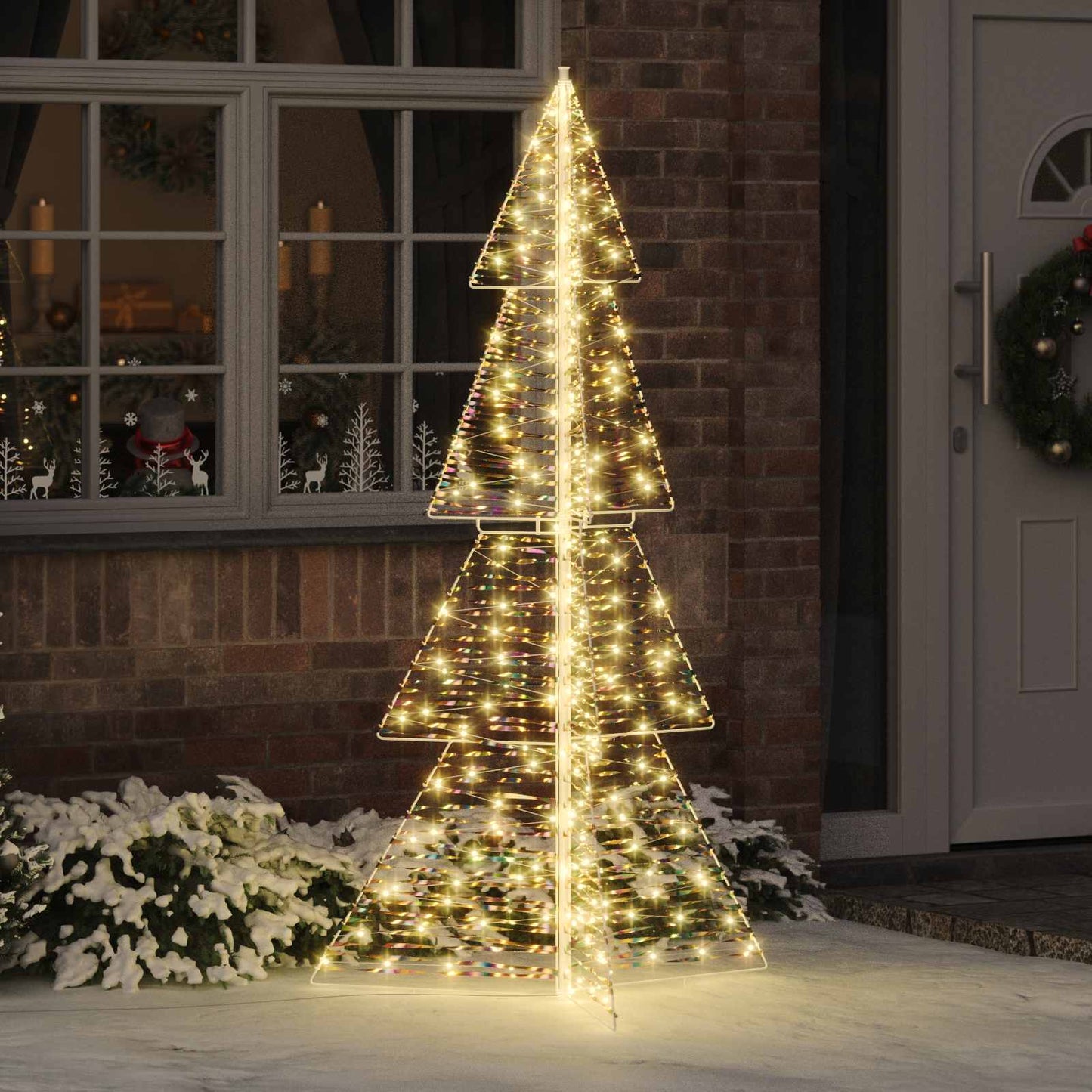 Weihnachtsbaum 240 LEDs Warmes Weiß 180 cm PET