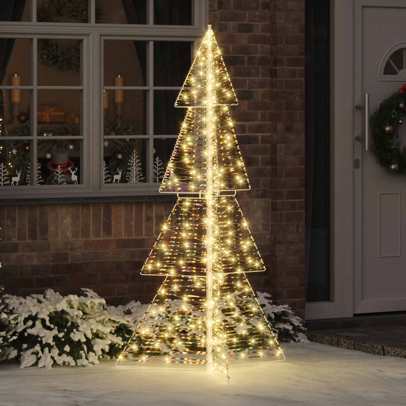 Weihnachtsbaum 240 LEDs Warmes Weiß 180 cm PET