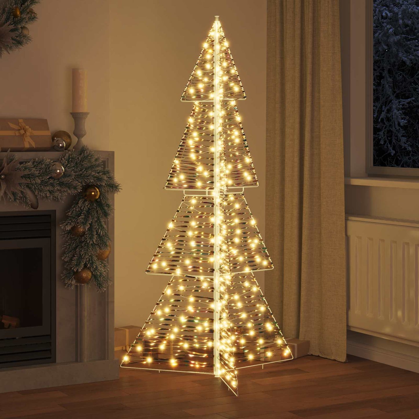 Weihnachtsbaum 240 LEDs Warmes Weiß 180 cm PET