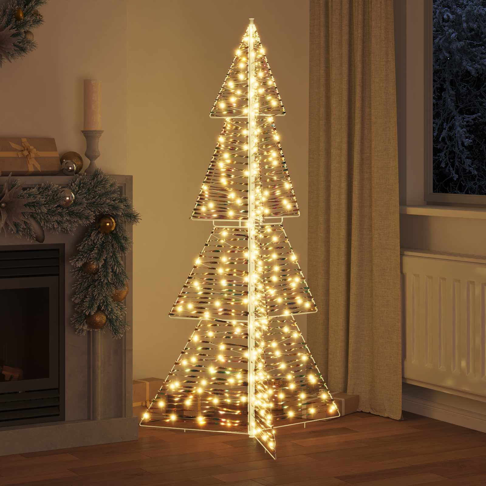 Weihnachtsbaum 240 LEDs Warmes Weiß 180 cm PET