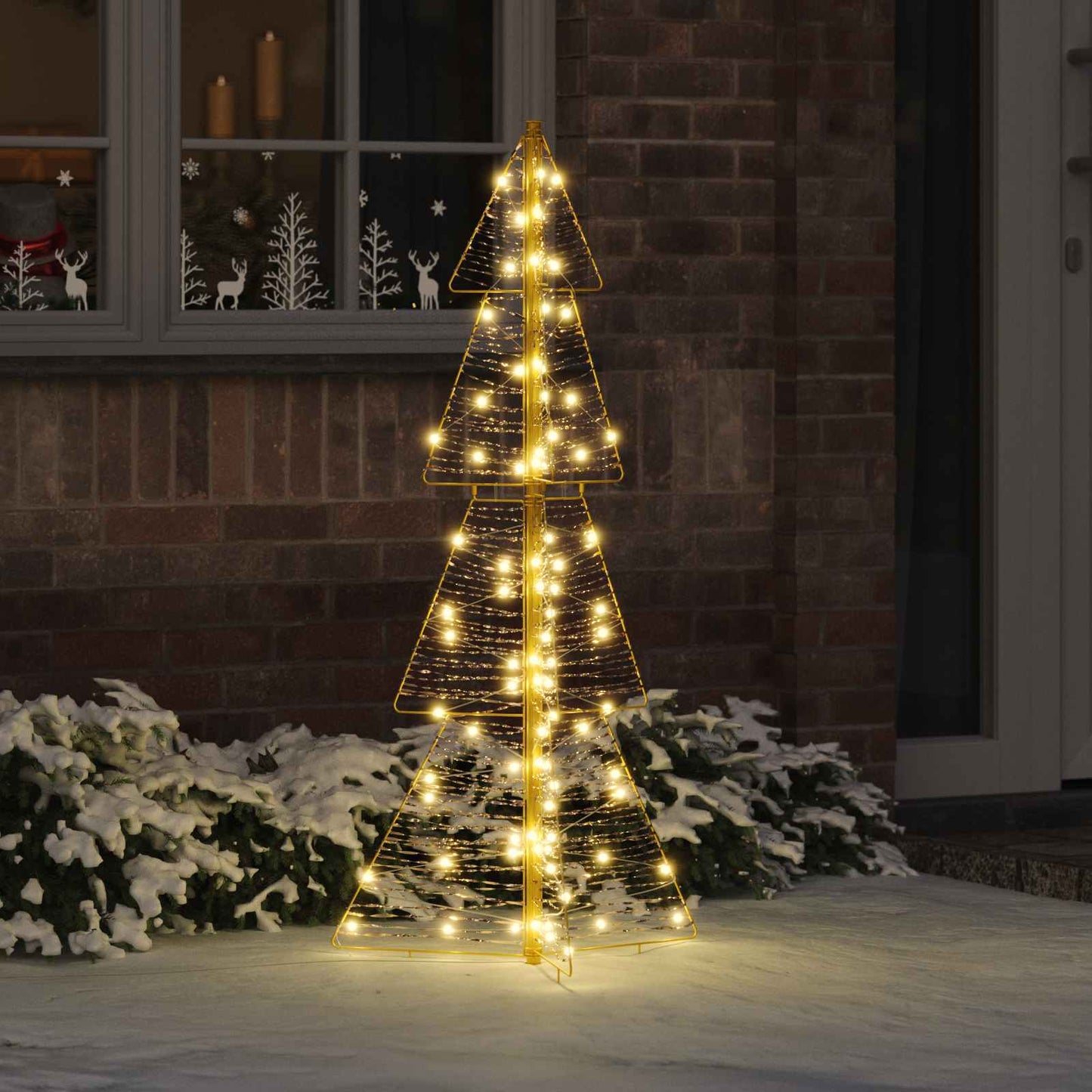 Weihnachtsbaum 100 LEDs Warmes Weiß 120 cm PET