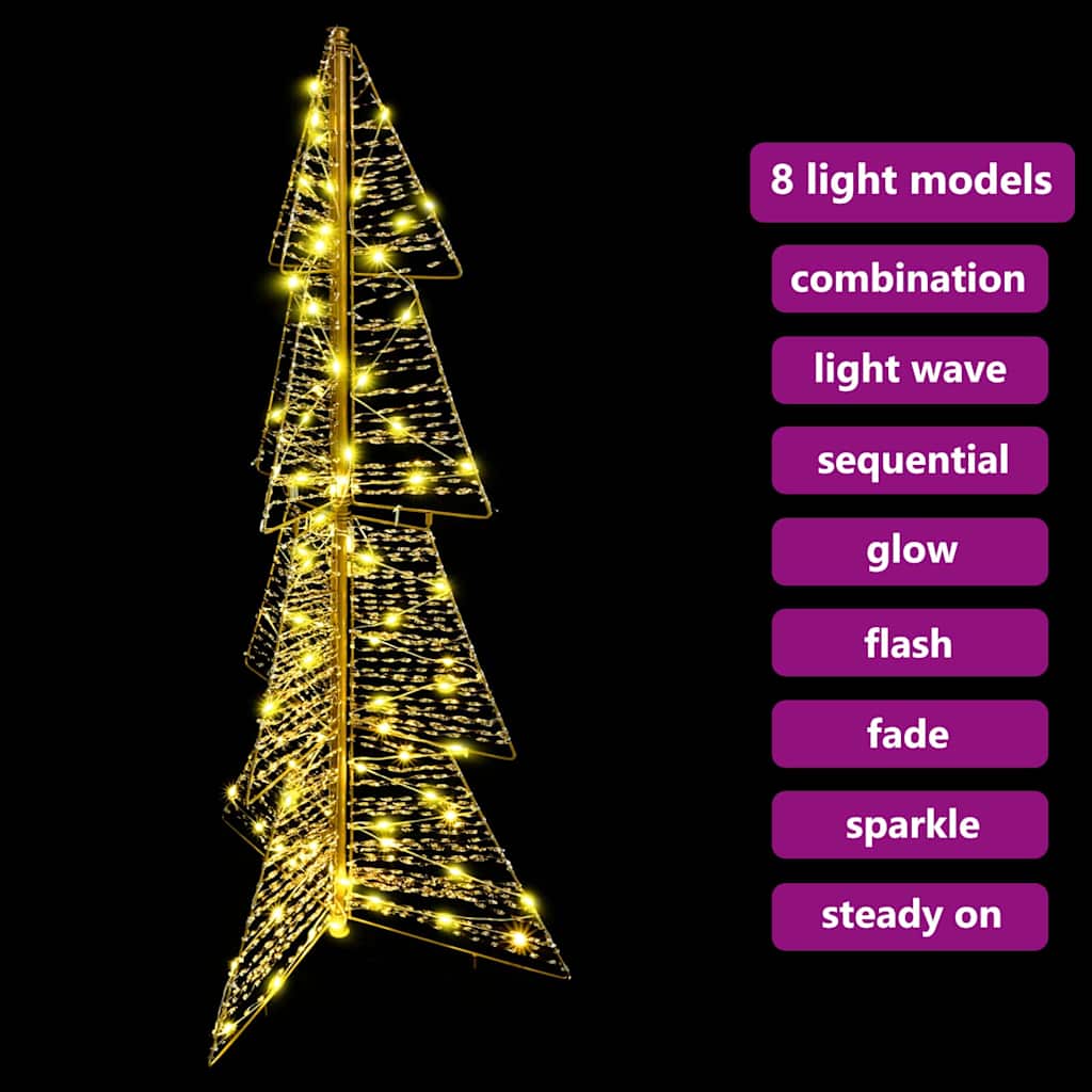Weihnachtsbaum 100 LEDs Warmes Weiß 120 cm PET