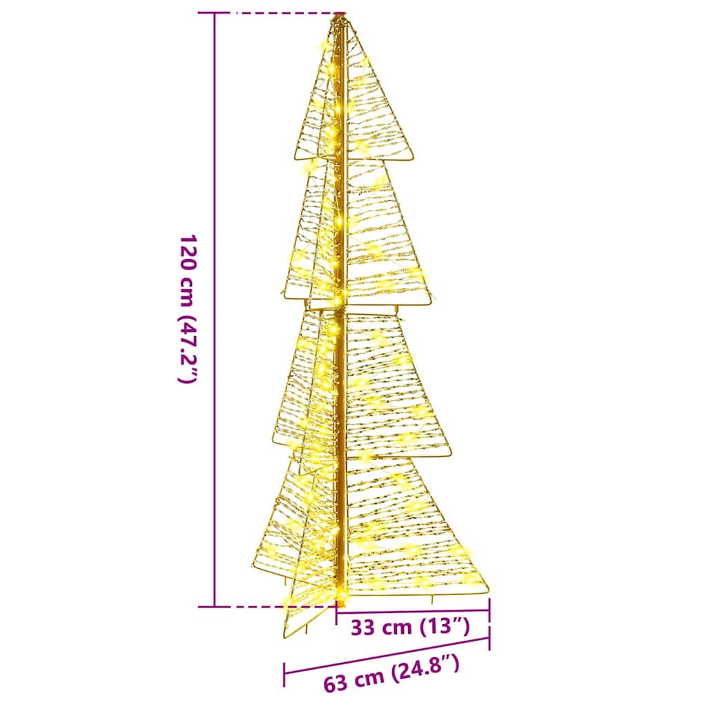 Weihnachtsbaum 100 LEDs Warmes Weiß 120 cm PET