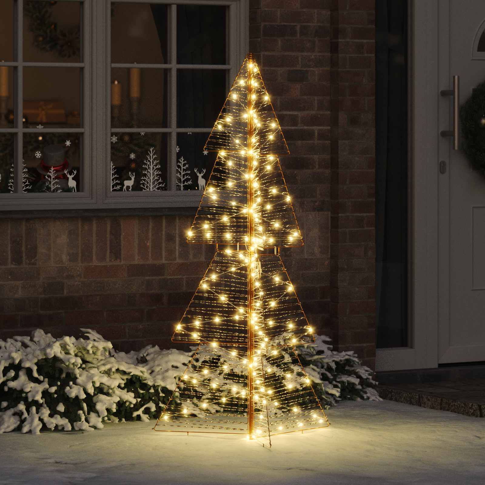 Weihnachtsbaum 160 LEDs Warmes Weiß 150 cm PET