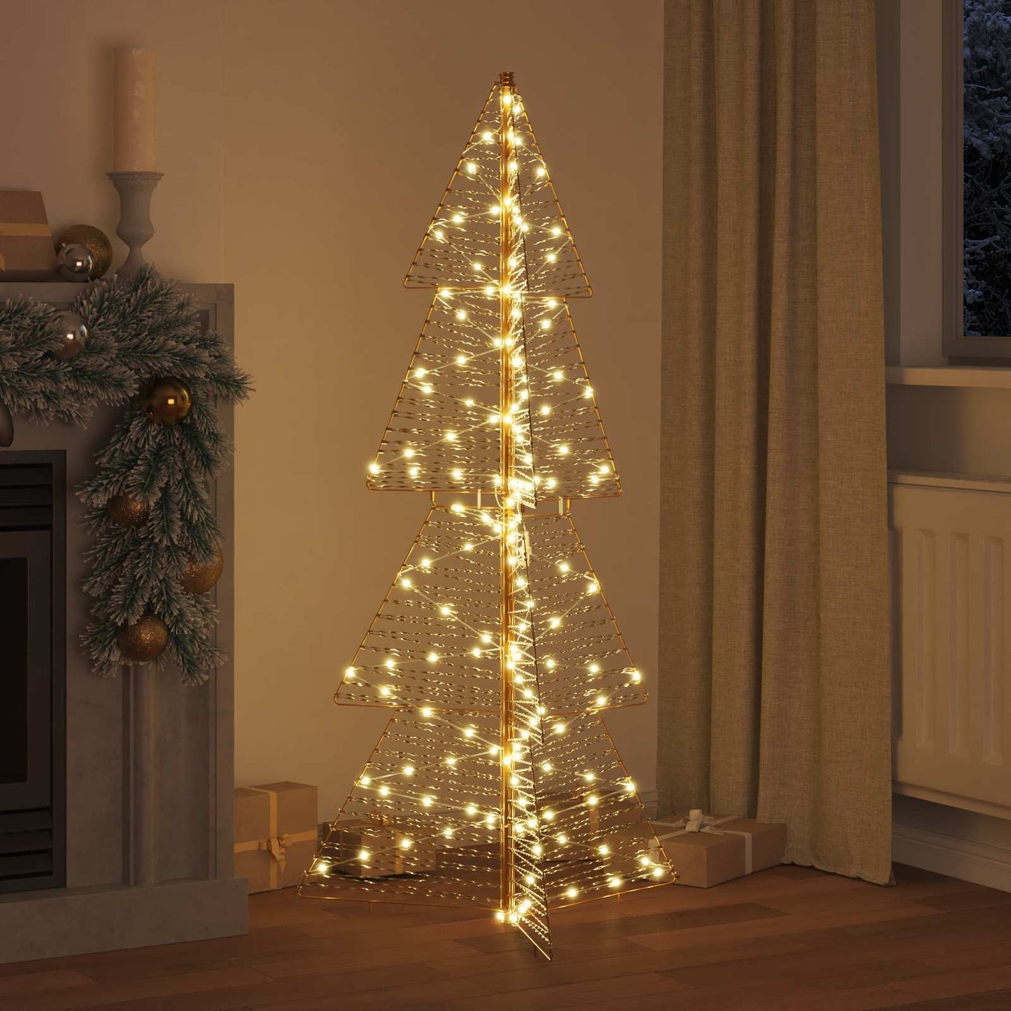 Weihnachtsbaum 160 LEDs Warmes Weiß 150 cm PET