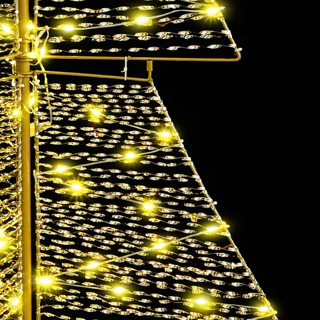 Weihnachtsbaum 240 LEDs Warmes Weiß 180 cm PET