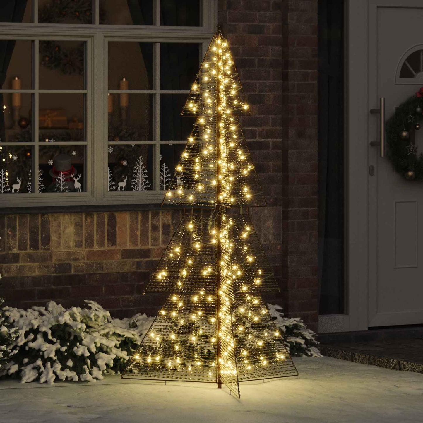 Weihnachtsbaum 240 LEDs Warmes Weiß 180 cm PET