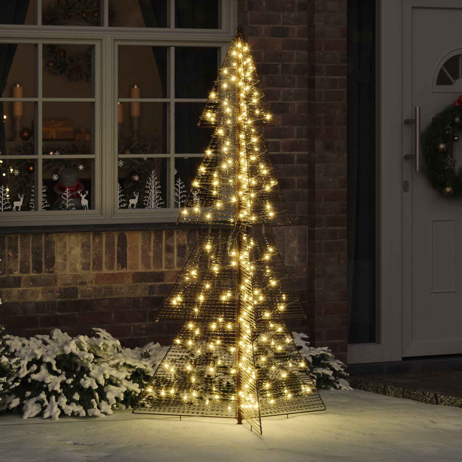 Weihnachtsbaum 240 LEDs Warmes Weiß 180 cm PET