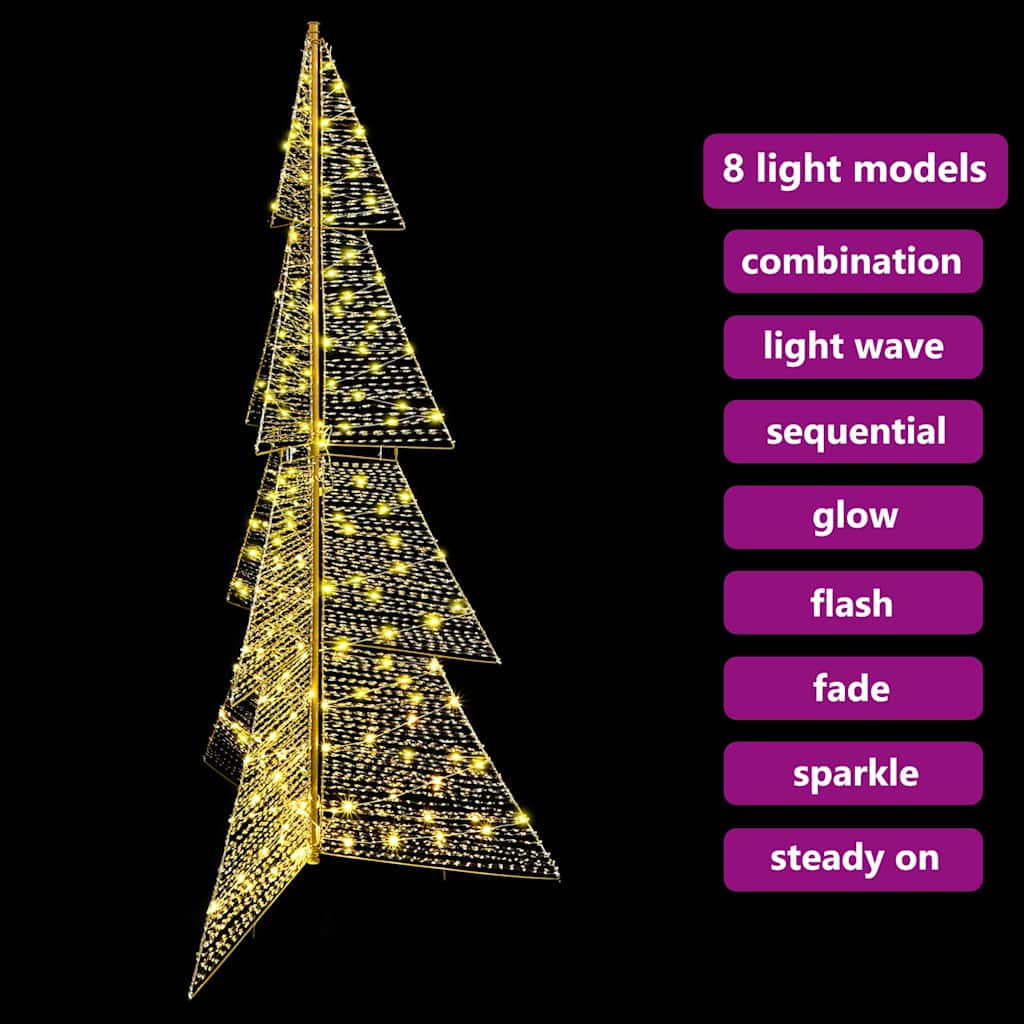 Weihnachtsbaum 240 LEDs Warmes Weiß 180 cm PET