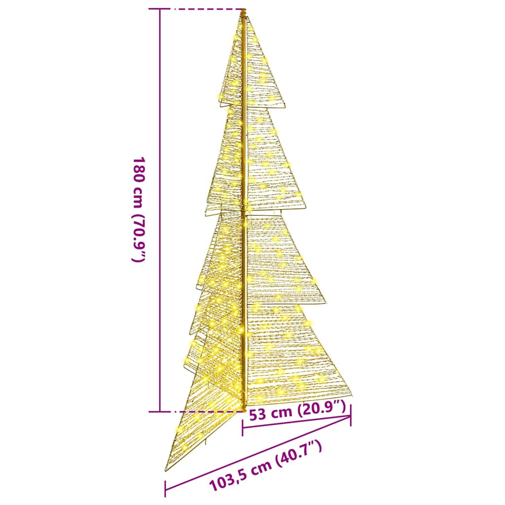 Weihnachtsbaum 240 LEDs Warmes Weiß 180 cm PET