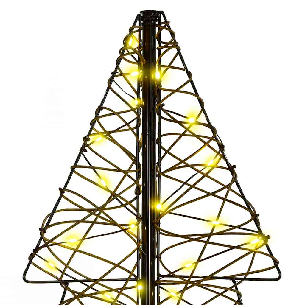 Weihnachtsbaum 100 LEDs Warmes Weiß 120 cm Rattan