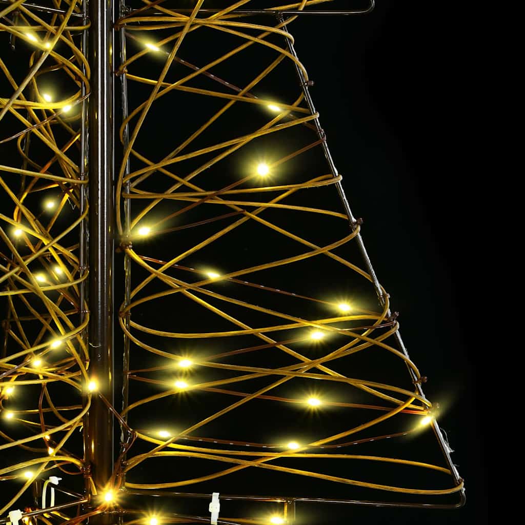 Weihnachtsbaum 100 LEDs Warmes Weiß 120 cm Rattan