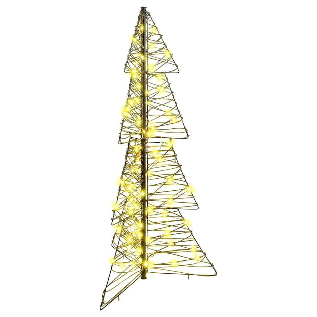 Weihnachtsbaum 100 LEDs Warmes Weiß 120 cm Rattan