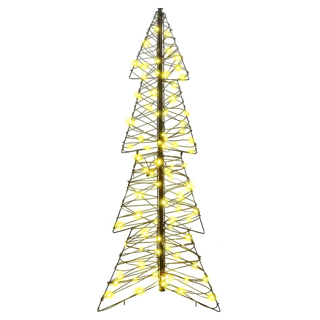 Weihnachtsbaum 100 LEDs Warmes Weiß 120 cm Rattan