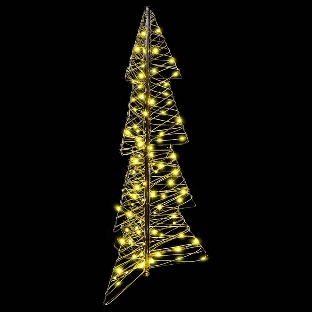Weihnachtsbaum 100 LEDs Warmes Weiß 120 cm Rattan