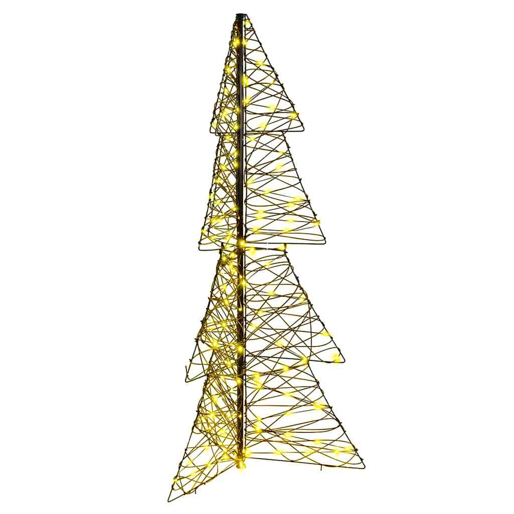 Weihnachtsbaum 160 LEDs Warmes Weiß 150 cm Rattan