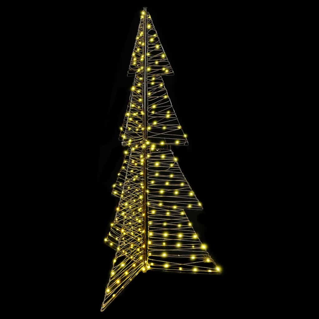 Weihnachtsbaum 240 LEDs Warmes Weiß 180 cm Rattan