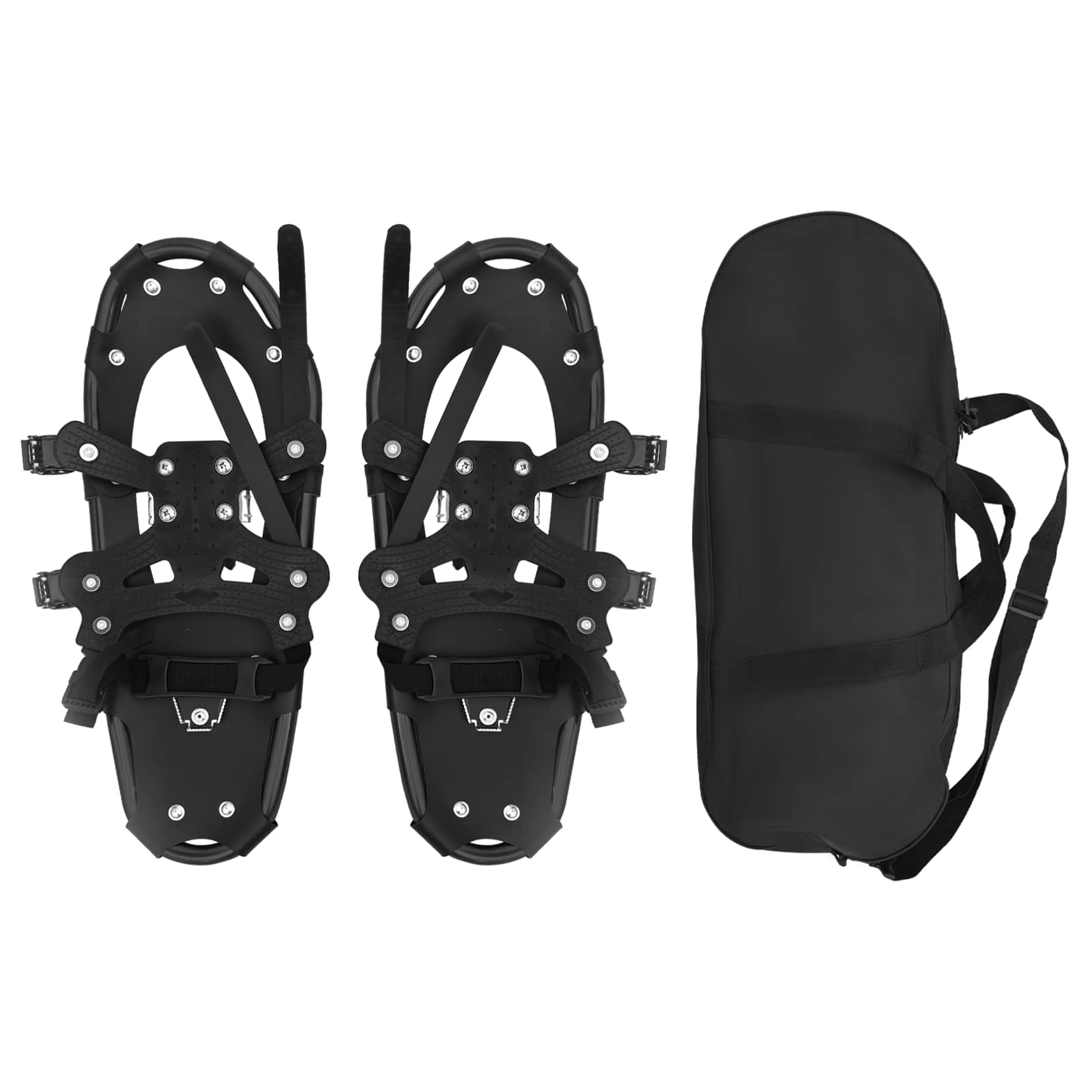 3 in 1 Schneeschuhe Schwarz 53,5 x 21 cm Aluminium und HDPE