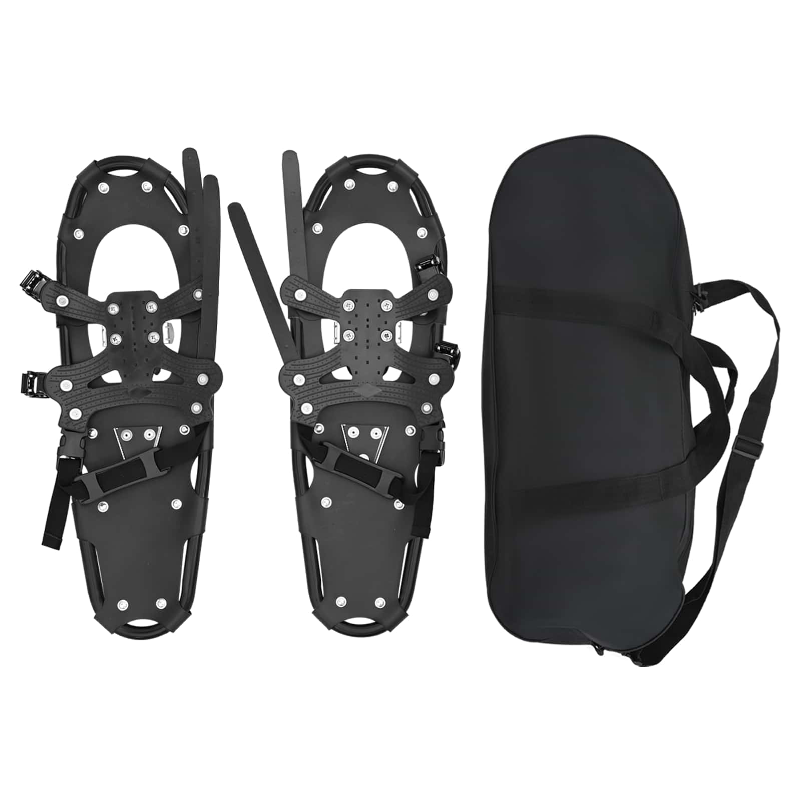 3 in 1 Schneeschuhe Schwarz 63 x 21 cm Aluminium und HDPE