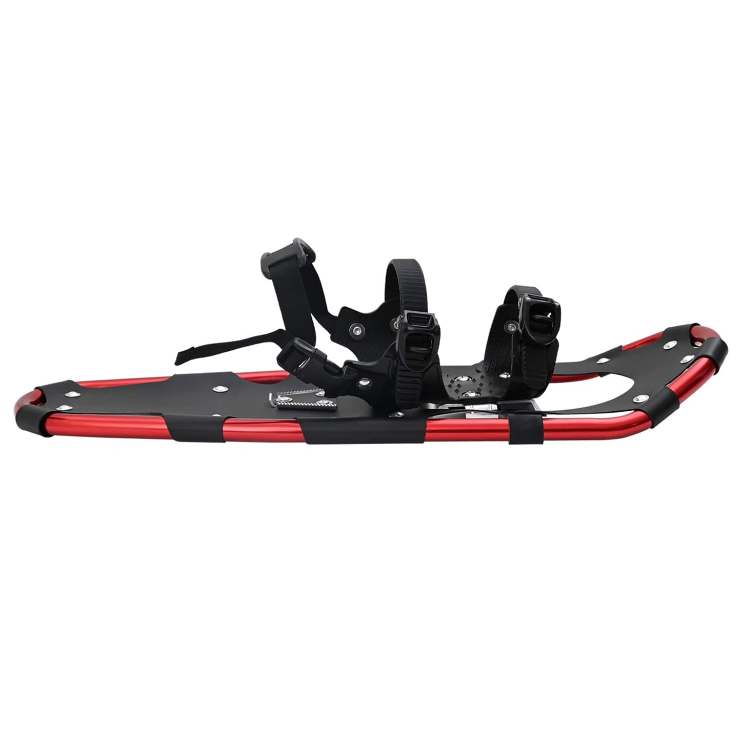 3 in 1 Schneeschuhe mit Wanderstöcken Rot und Schwarz
