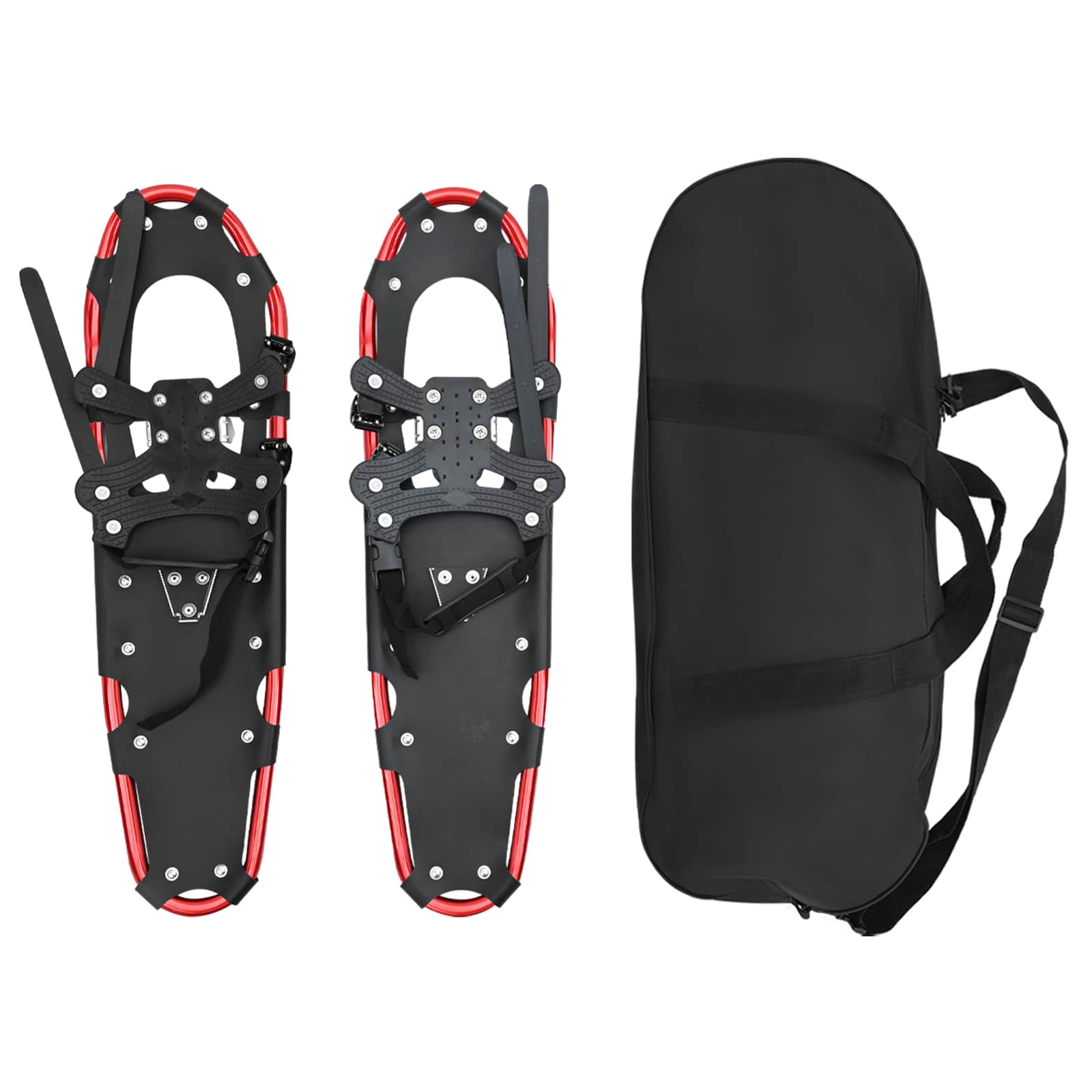 3 in 1 Schneeschuhe Rot und Schwarz 78,5 x 22 cm