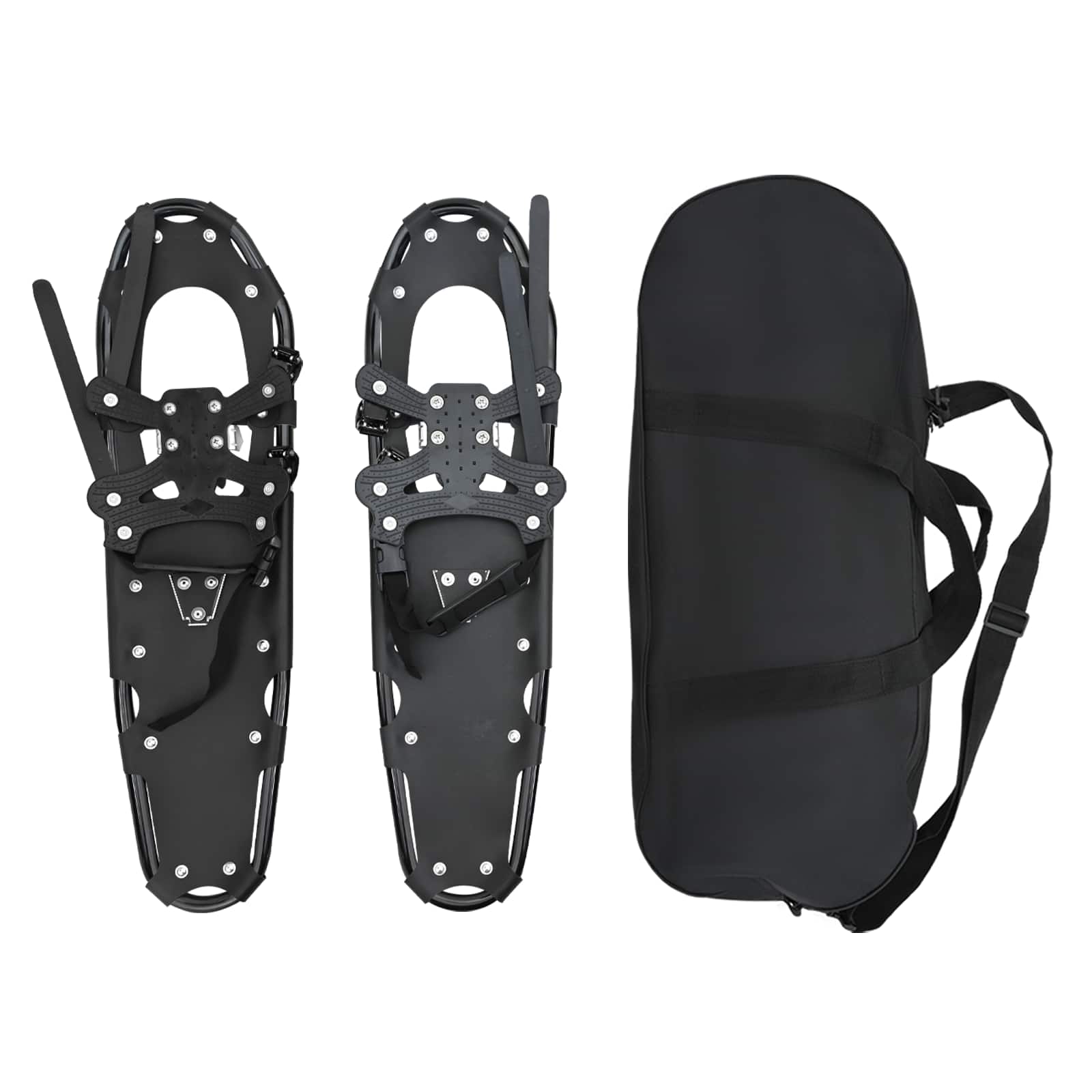3 in 1 Schneeschuhe Schwarz 78,5 x 22 cm Aluminium und HDPE