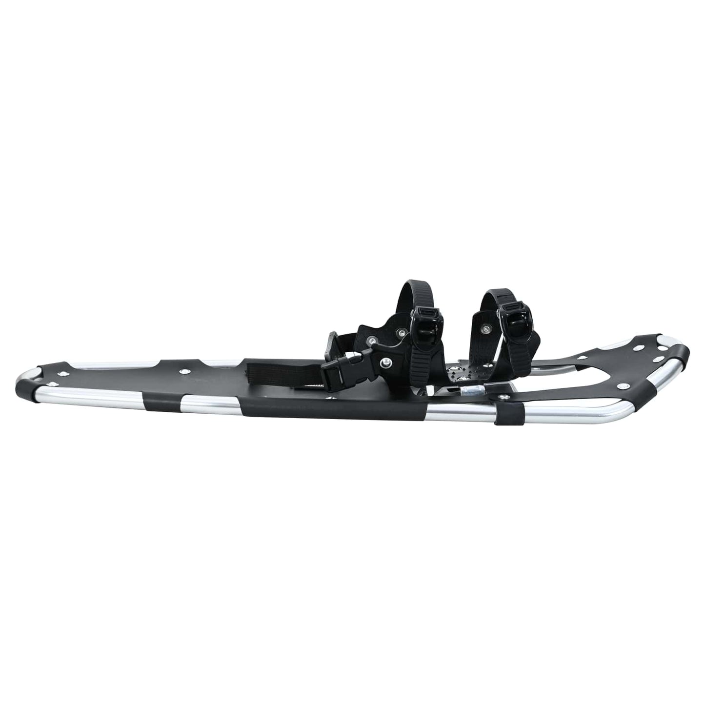 3 in 1 Schneeschuhe mit Wanderstöcken Silber und Schwarz