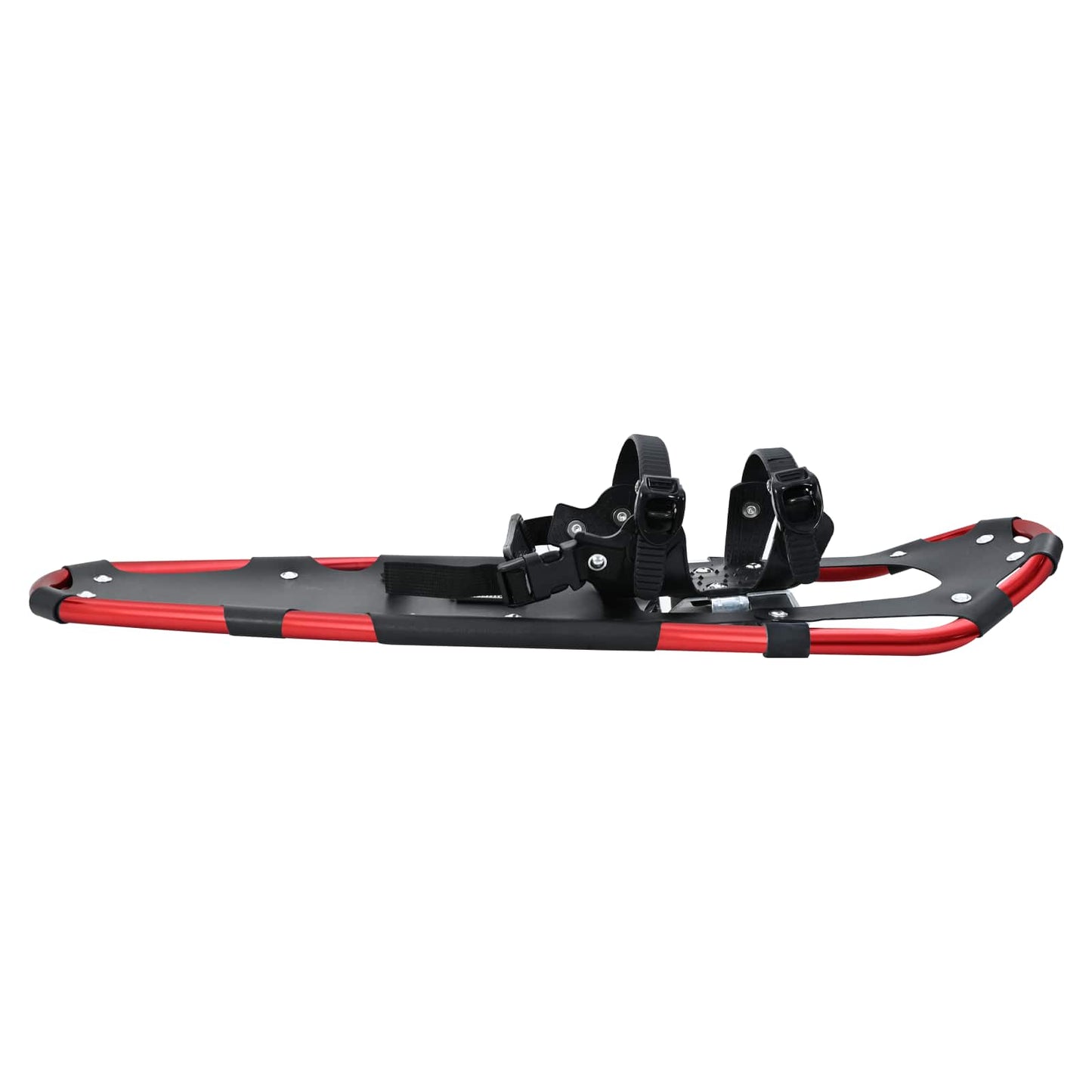 3 in 1 Schneeschuhe mit Wanderstöcken Rot und Schwarz