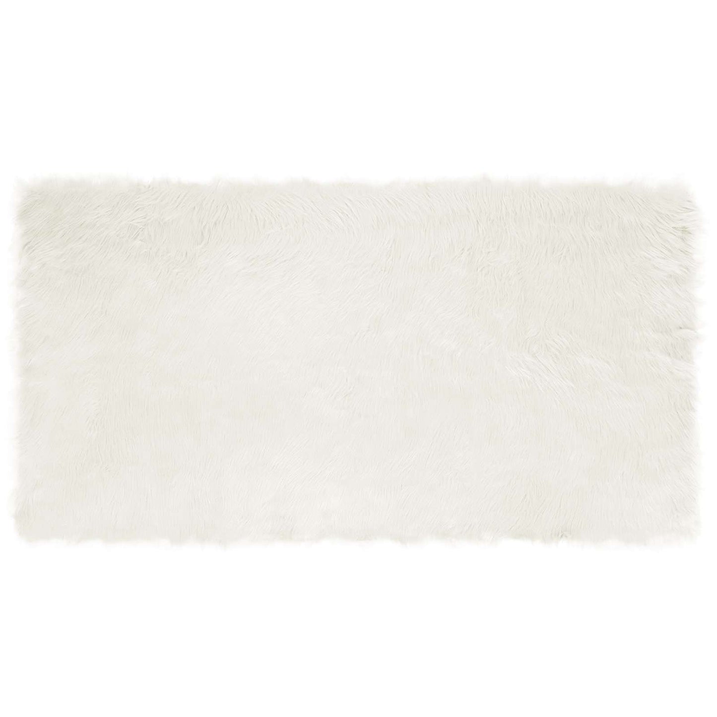 Teppich aus Kunstschaffell TAFALLA Weiß 80 x 150 cm Polyester