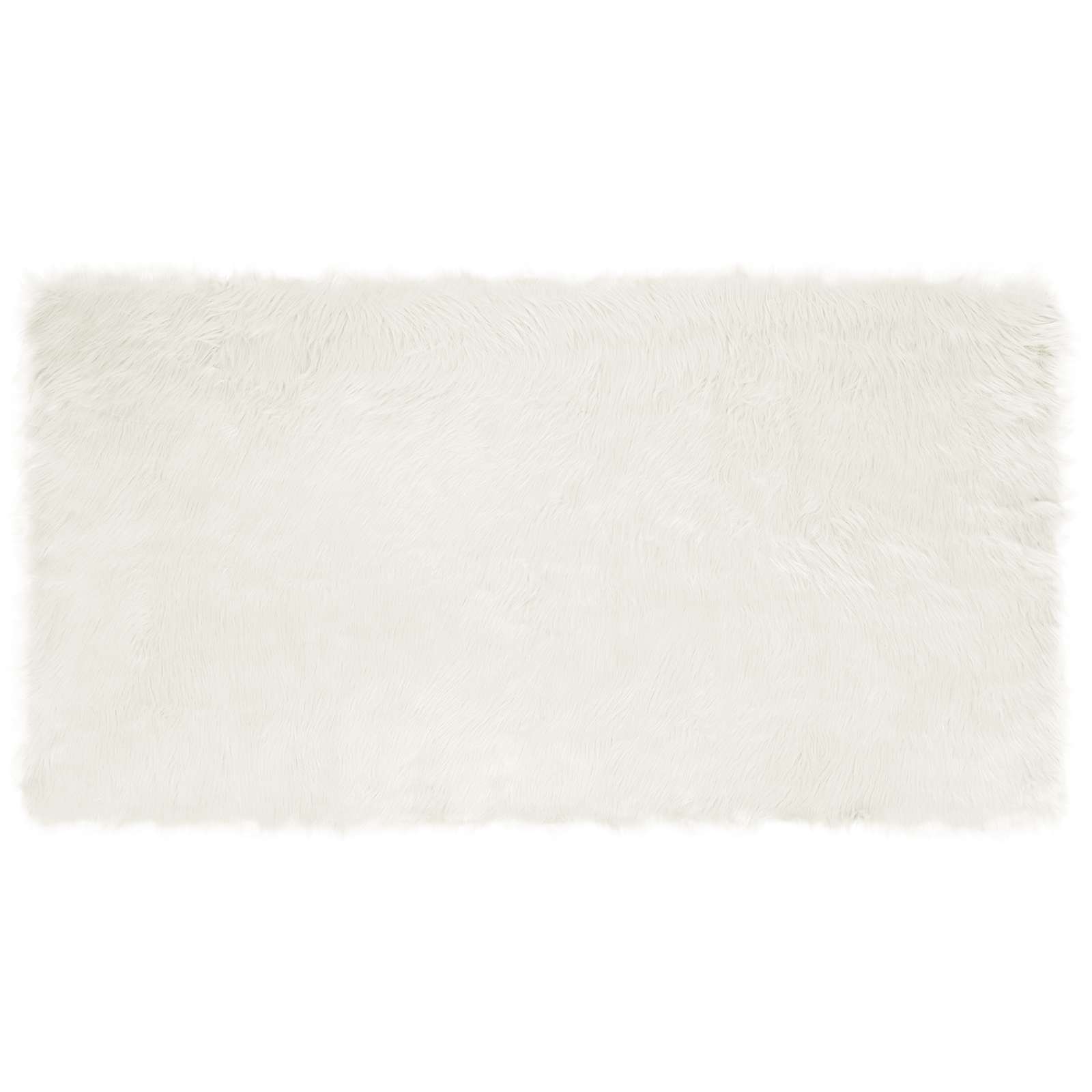 Teppich aus Kunstschaffell TAFALLA Weiß 80 x 150 cm Polyester