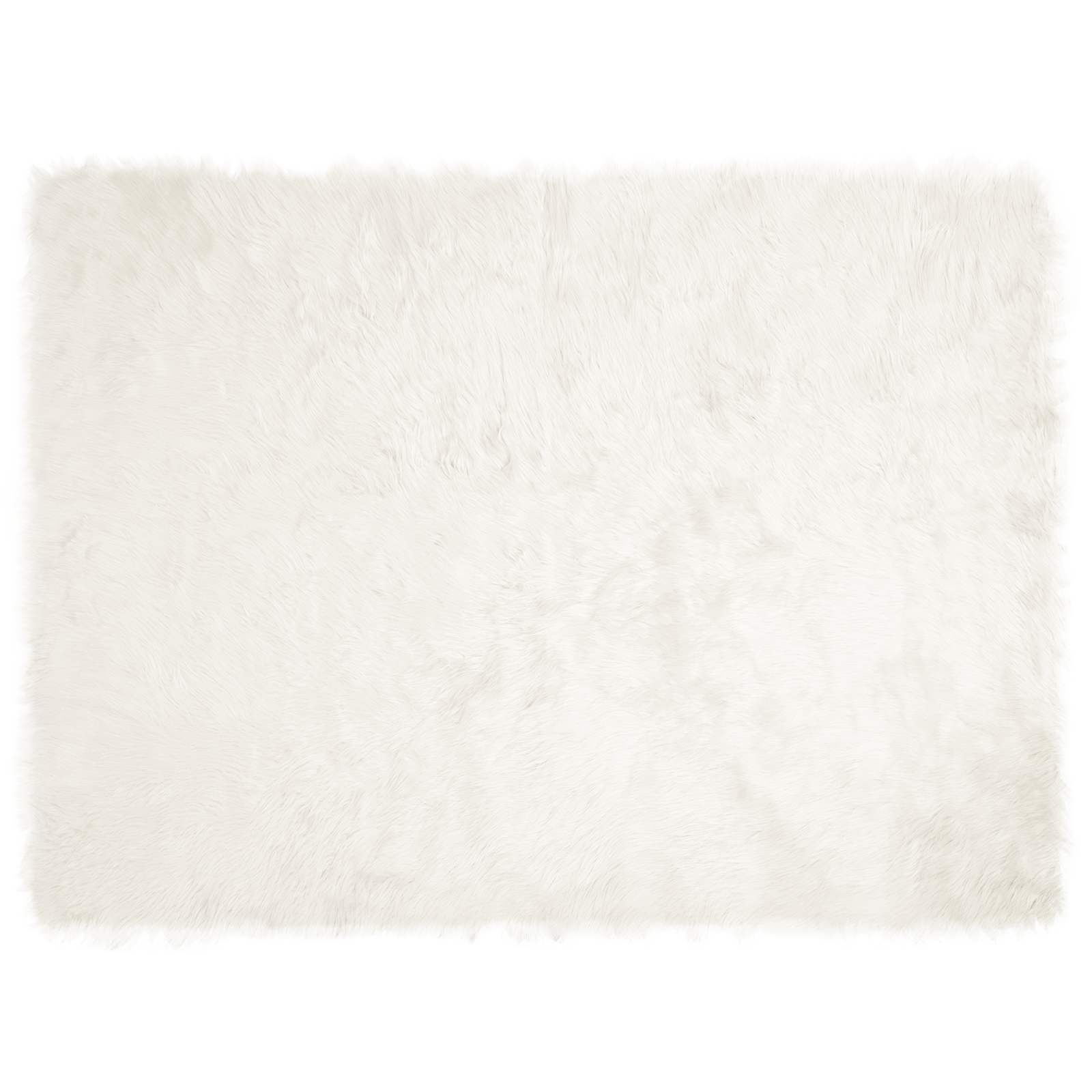 Teppich aus Kunstschaffell TAFALLA Weiß 160 x 230 cm Polyester