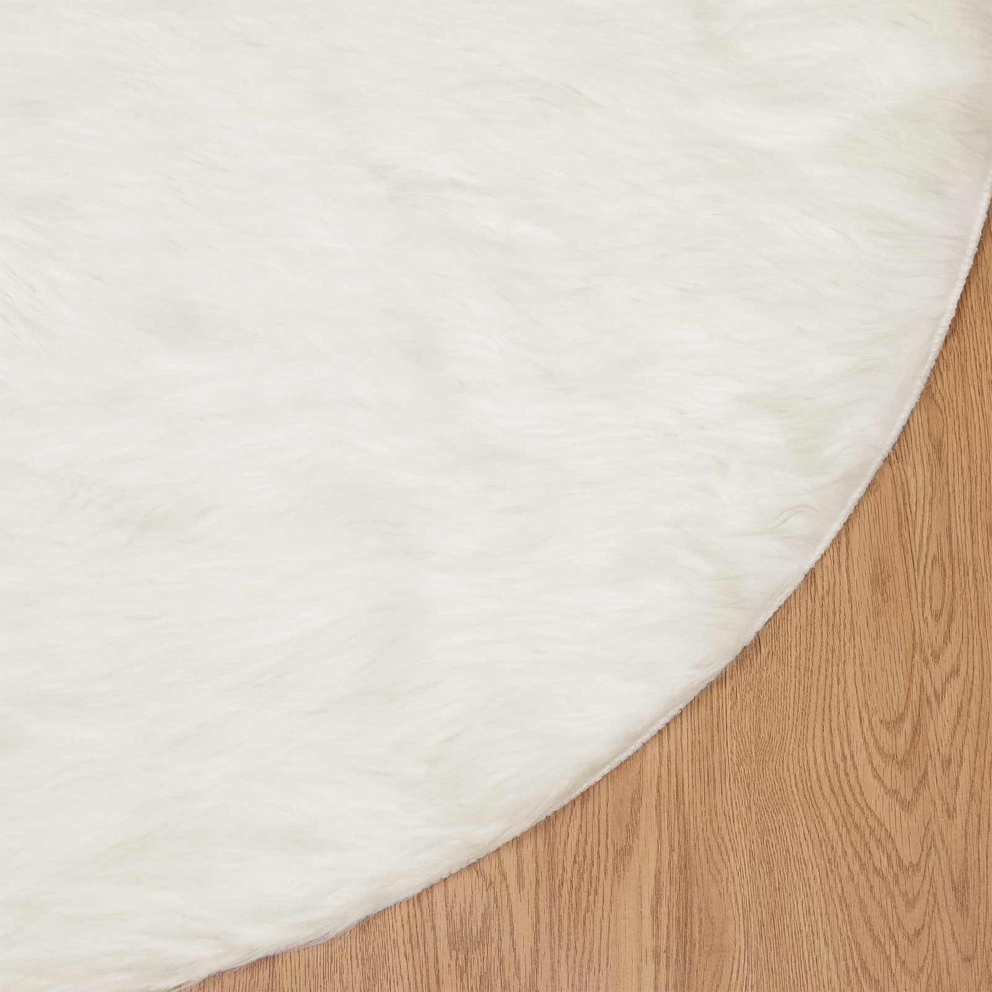 Teppich aus Kunstschaffell TAFALLA Weiß Ø 200 cm Polyester