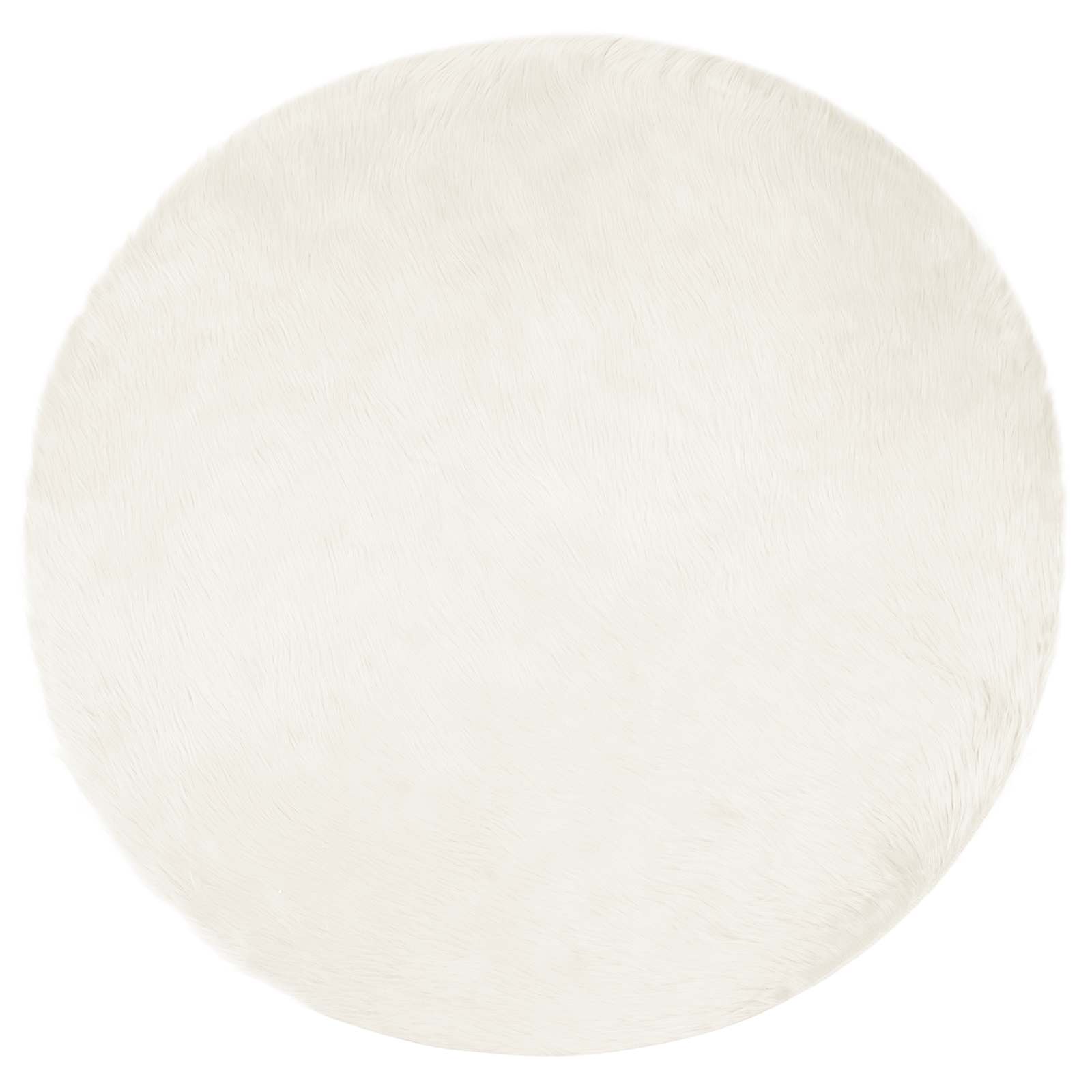 Teppich aus Kunstschaffell TAFALLA Weiß Ø 200 cm Polyester