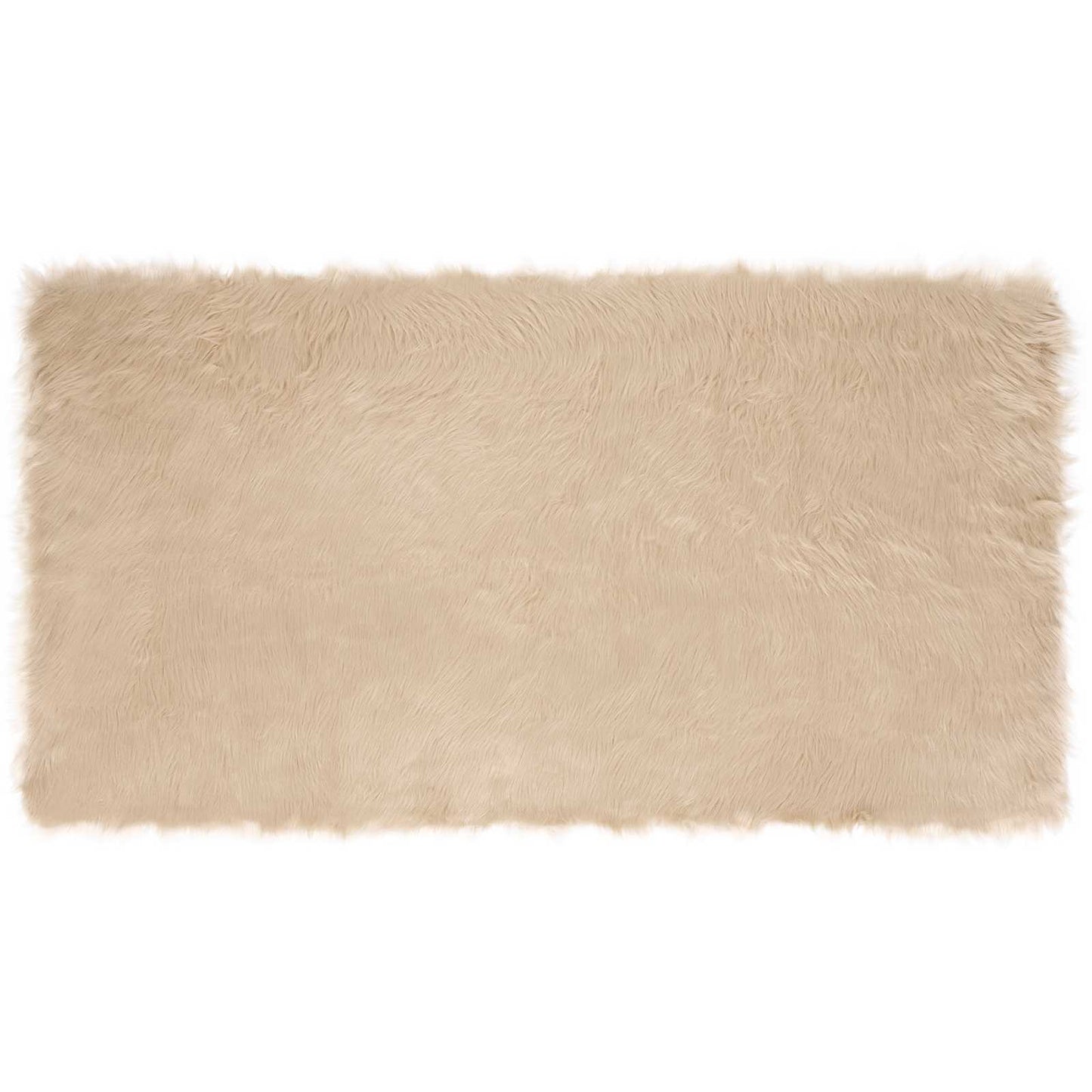 Teppich aus Kunstschaffell TAFALLA Beige 60 x 110 cm Polyester