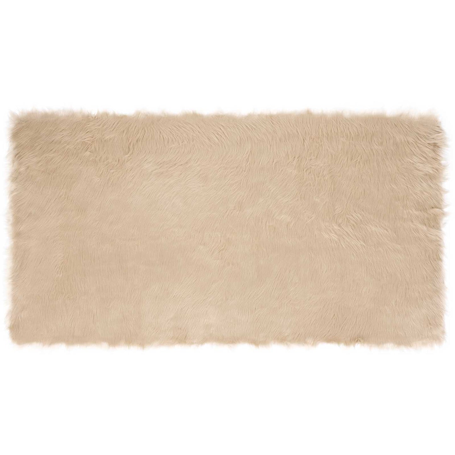 Teppich aus Kunstschaffell TAFALLA Beige 80 x 150 cm Polyester
