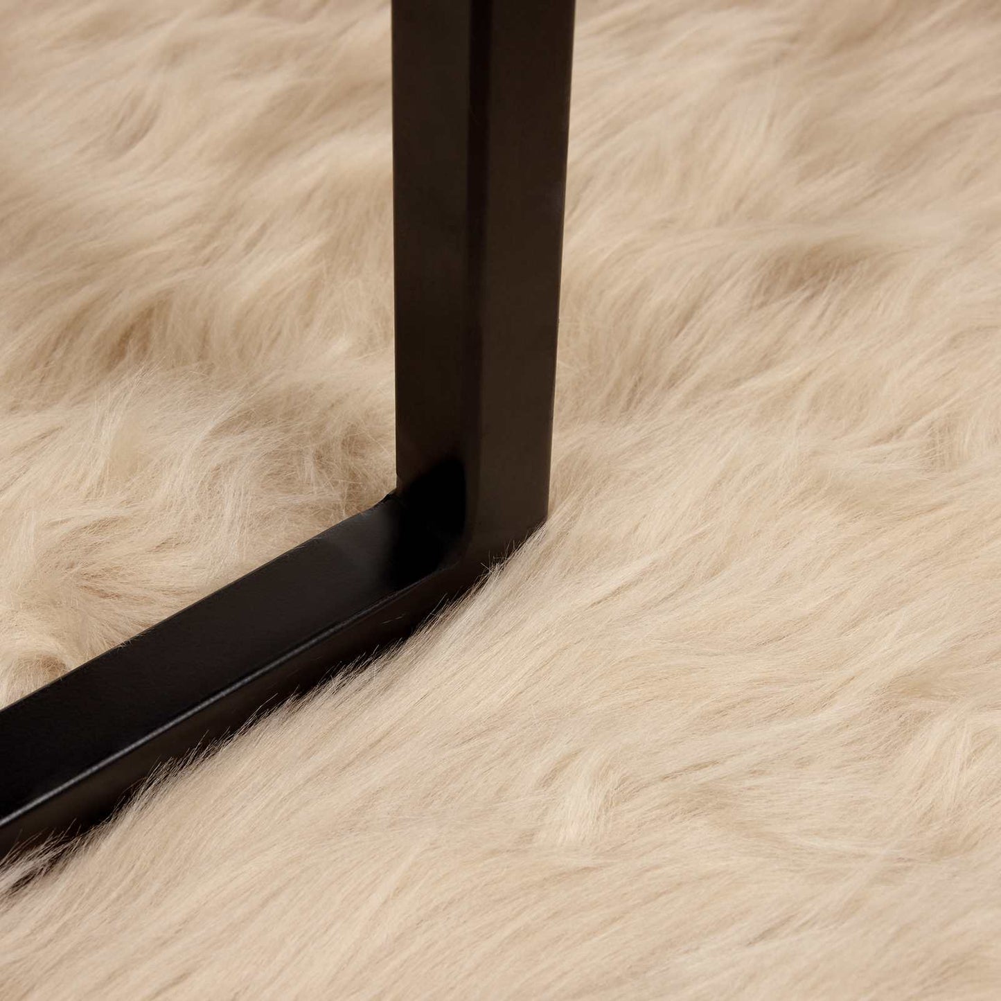 Teppich aus Kunstschaffell TAFALLA Beige 200 x 280 cm Polyester