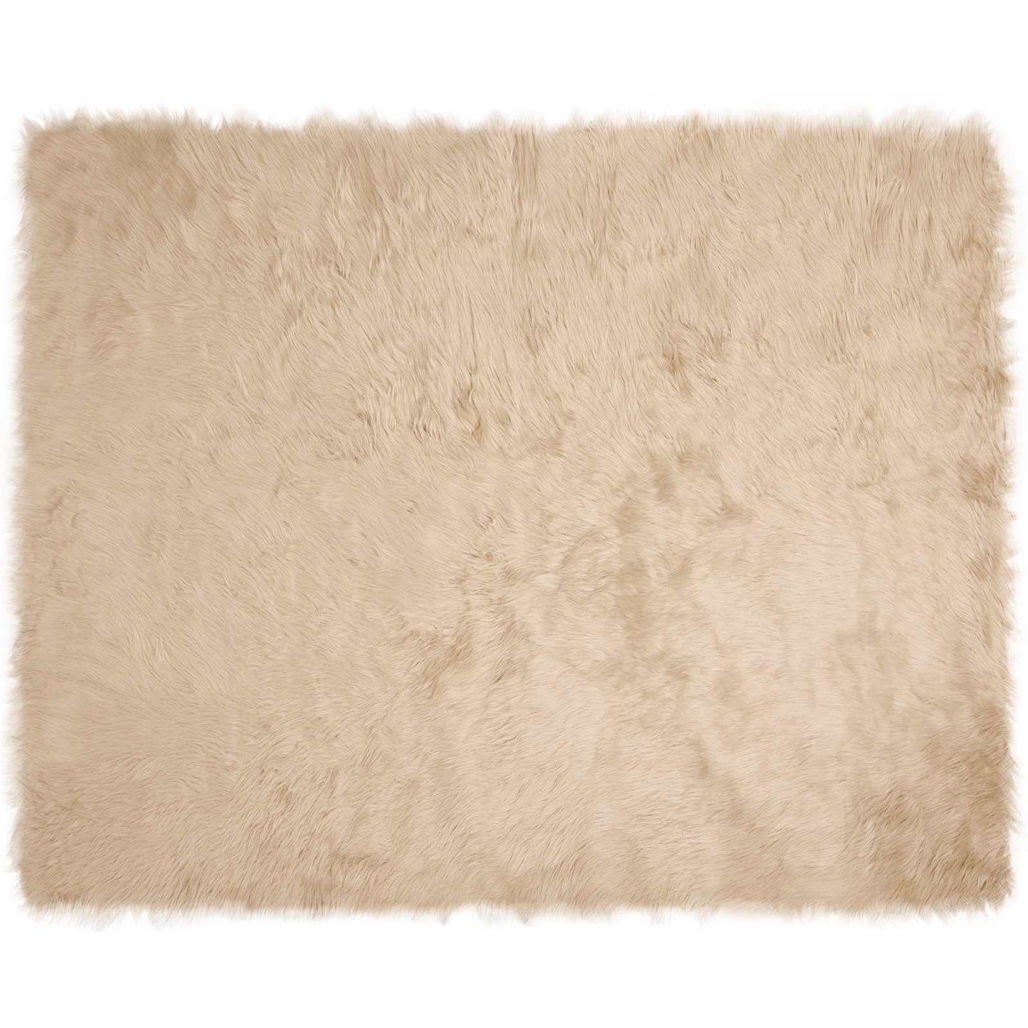 Teppich aus Kunstschaffell TAFALLA Beige 200 x 280 cm Polyester
