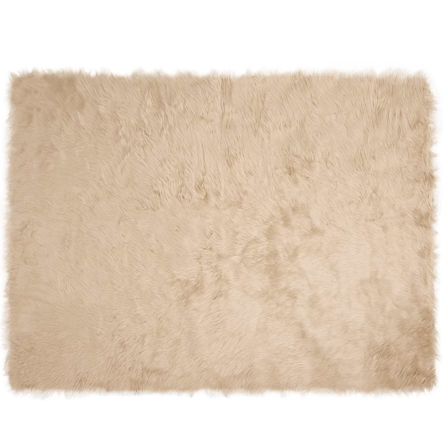 Teppich aus Kunstschaffell TAFALLA Beige 240 x 340 cm Polyester