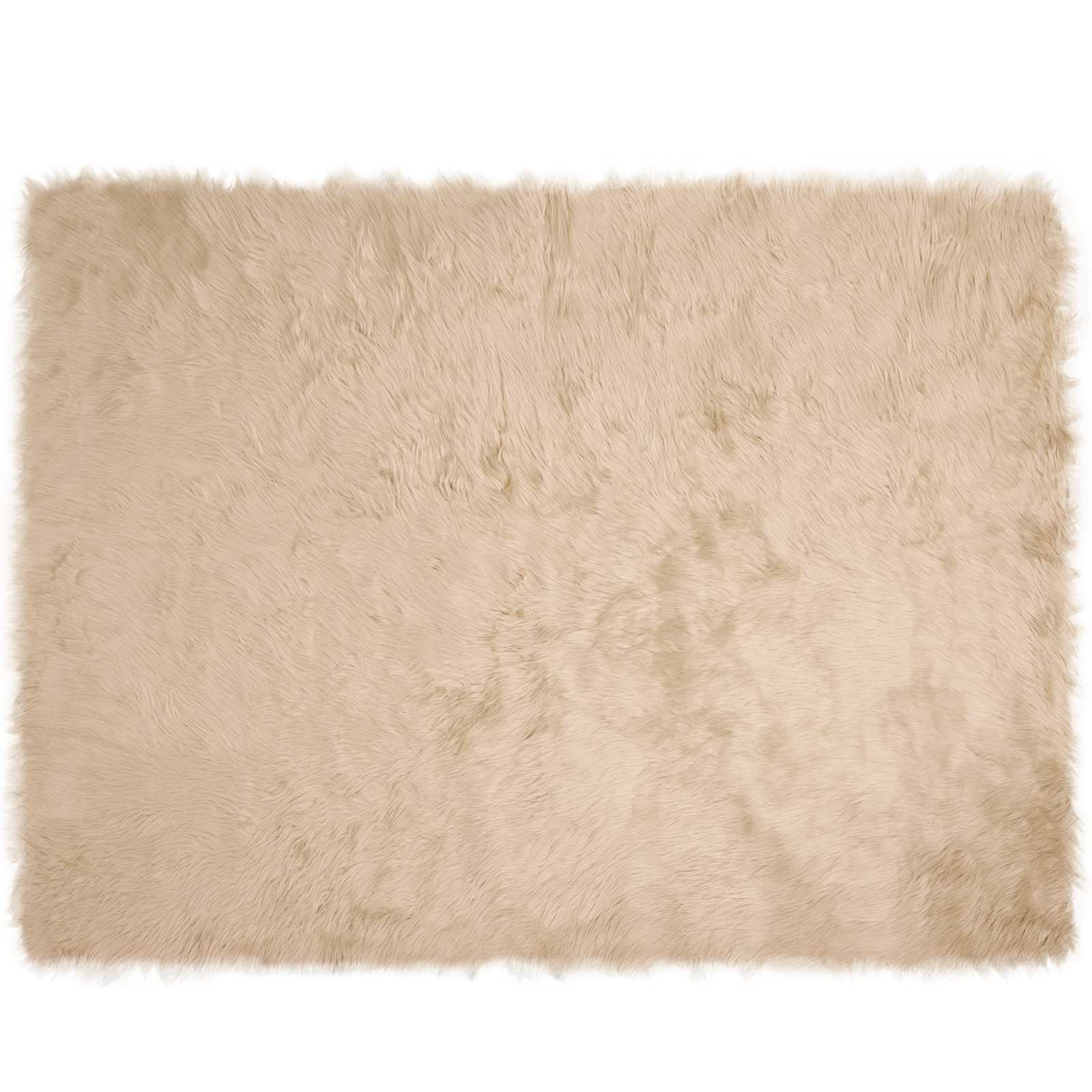 Teppich aus Kunstschaffell TAFALLA Beige 240 x 340 cm Polyester