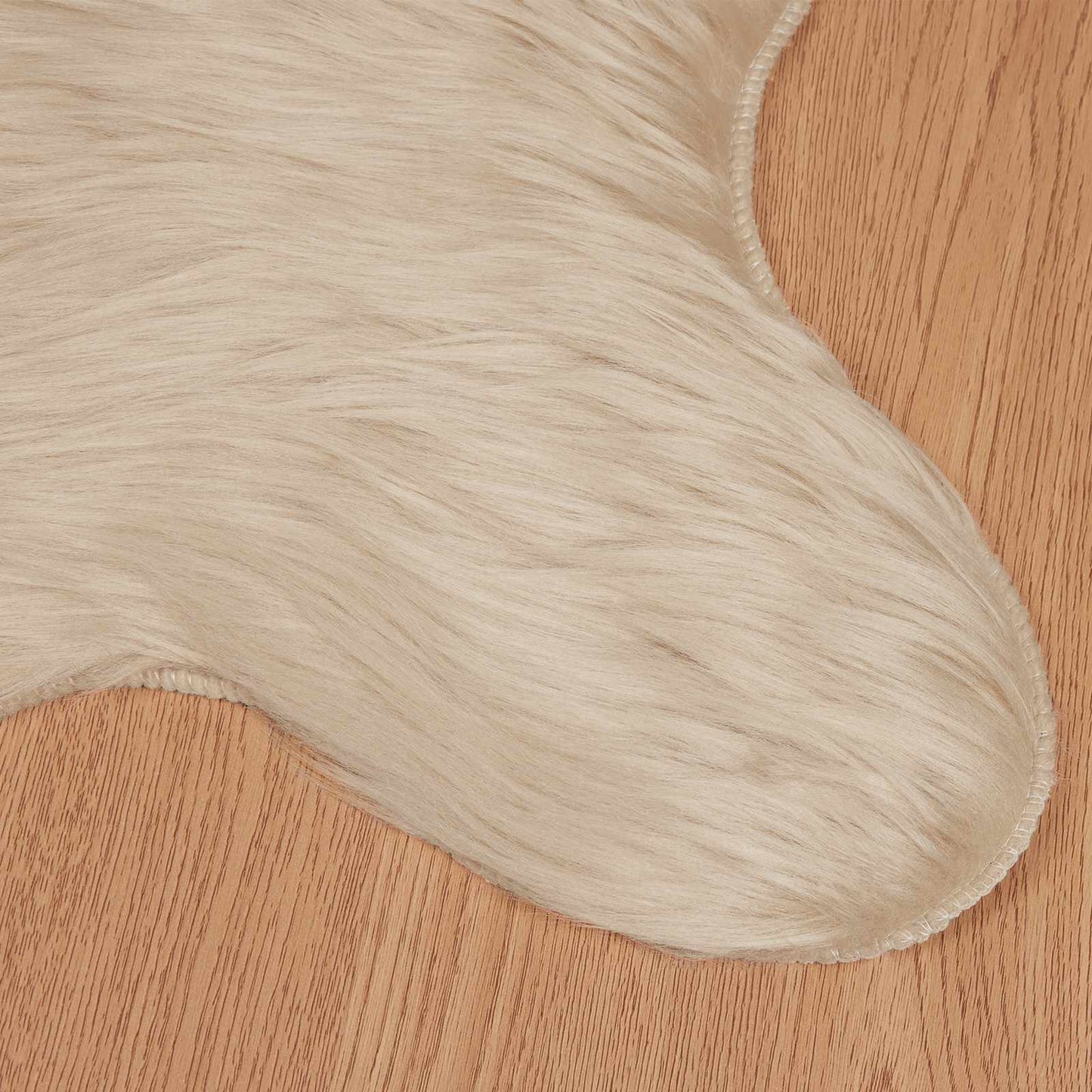 Teppich aus Kunstschaffell TAFALLA Beige 60 x 90 cm Polyester
